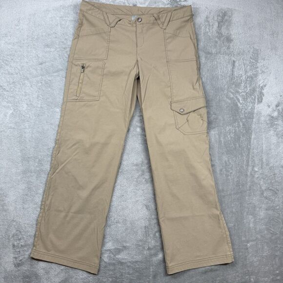 Athleta Cargo Pants Women’s 10P Khaki Nylon Mariposa Workout Sport Hiking Casual - Picture 1 of 10